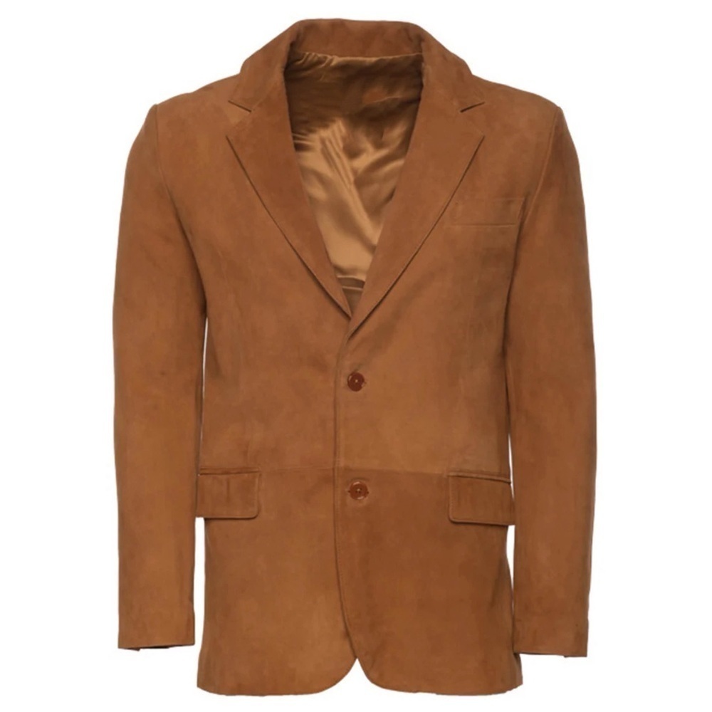 KINGSIZE • Cognac Suede Sport Coat Jacket Blazer